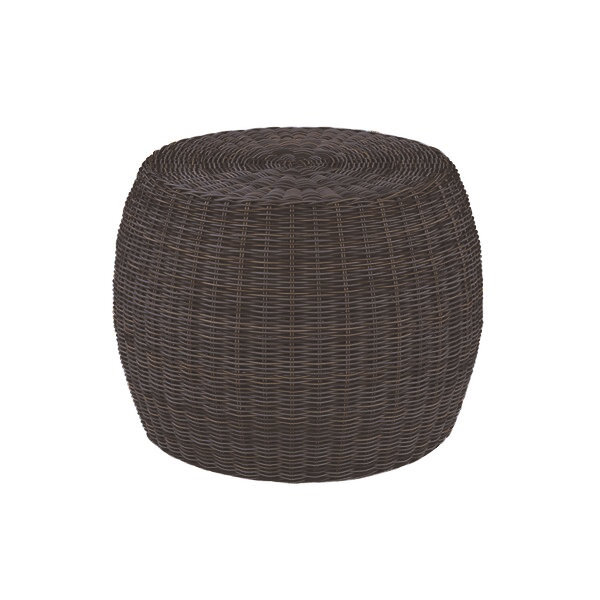 Ojai Outdoor Round Side Table, Ojai Textured Charcoal