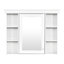 Ensemble de meuble-lavabo et armoire à pharmacie, 4 tiroirs, tablette supplémentaire, lavabo en céramique avec armoire, peinture imperméable-2120679370