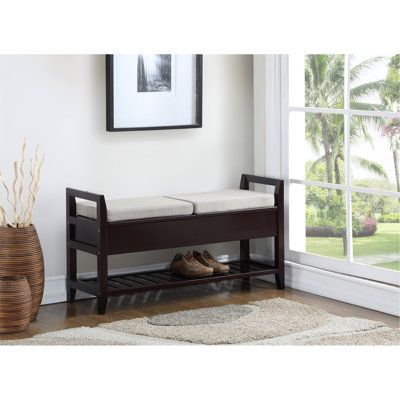 Espresso Storage Shoe Bench