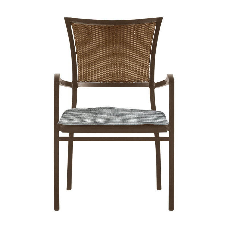 Chaise avec accoudoirs Aire - Alun chêne / Osier résine Raphia, Welt, Argent Rollo, Chêne / Raphia