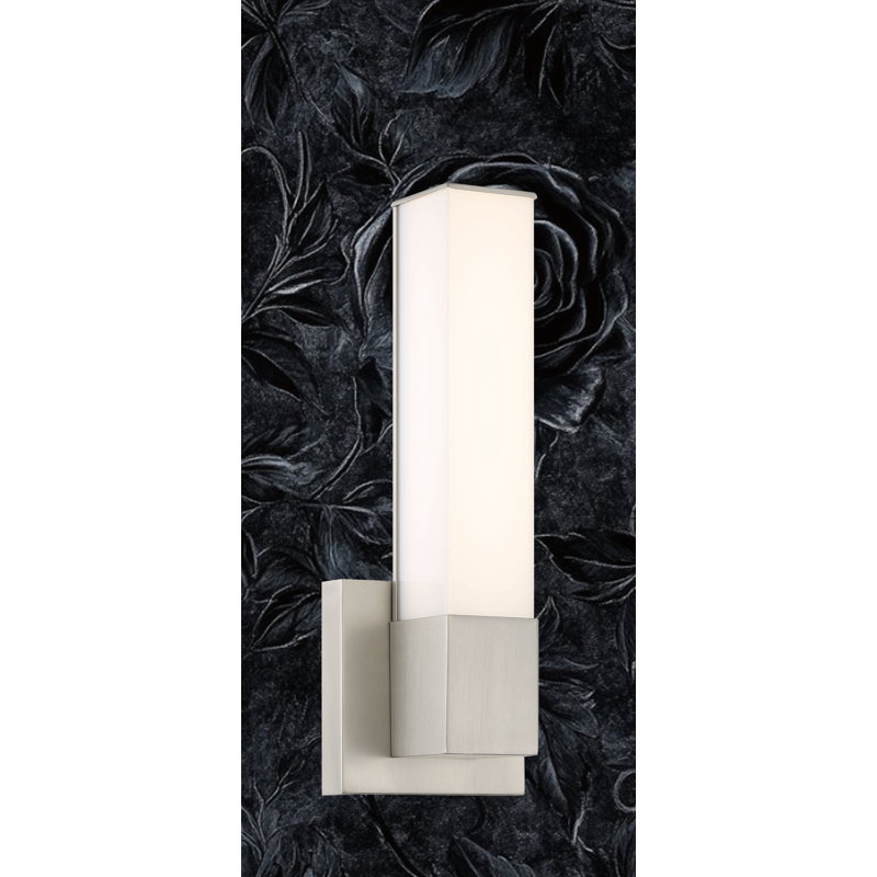 Camodeca Steel LED Armed Sconce, Brushed Nickel