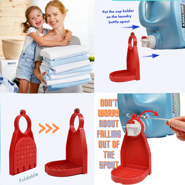 Laundry Detergent Cup Holder Anti-Slip Detergent Drip Catcher No More Leaks  Laundry Drip Tray Catcher for Laundry Room Tidy