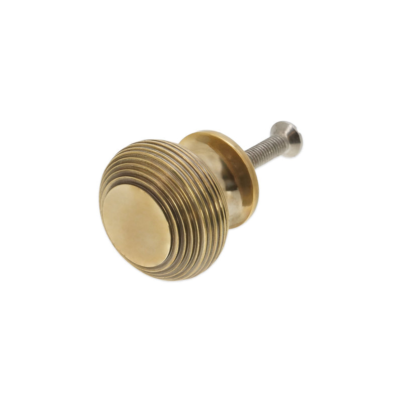 Beehive Large 40mm Cupboard Knob, Aged Brass
