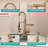 Commercial Kitchen Faucet with Pull Down Sprayer, Double Headed Single Handle High Pressure Kitchen Faucet with Soap Dispenser-115750780