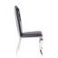 Chaise d'appoint en cuir synthétique et acier inoxydable (ensemble de 2)