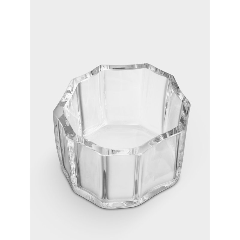 Reed Crystal Glass Tabletop Votive Holder, 1.8'' H X 2.6'' W X 2.6'' D, Clear
