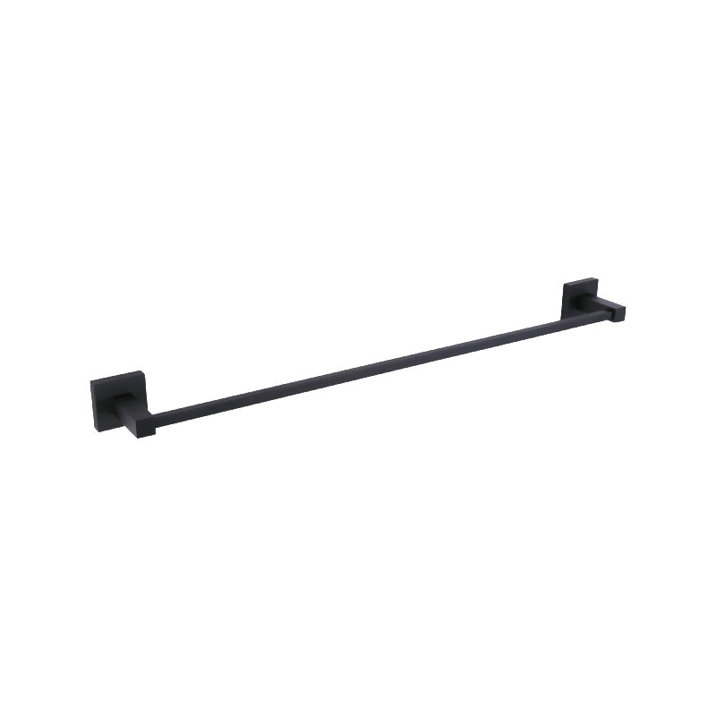 Nida Brass Single Towel Bar 60cm/24", Matte Black