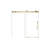 Wade 56"-60"W X 60" H Frameless Tub Door Single Sliding Shower Door With 1/4" Tempered Clear Glass-122258918