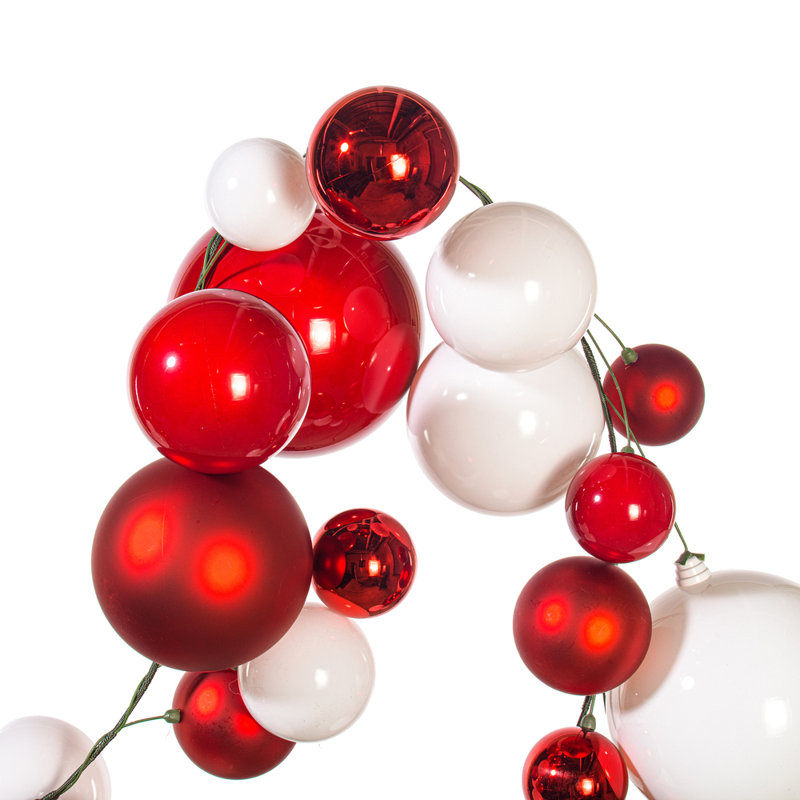 Guirlande Vickerman 6 pi., Rouge / Blanc