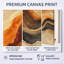 «Warm Earth Flow - Abstract Marble», art mural 3 pièces-129013611-129013615