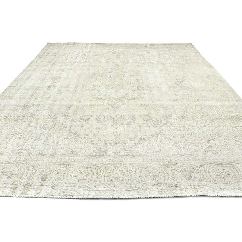 Cream Traditional 9X12 Oriental Area Rug
