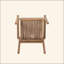 Ensemble de 2 chaises de patio en bois d'acacia robuste, siège imperméable et confortable, capacité de 400 lb-1181066304