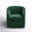 Holden 31.5" Wide Velvet Swivel Barrel Chair-960643163