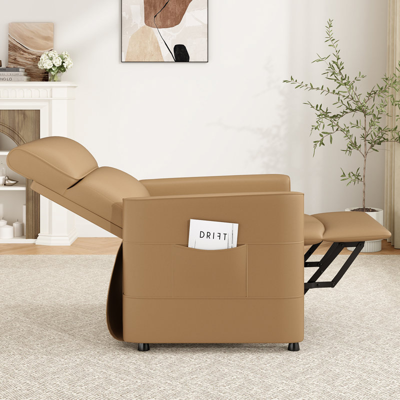 Modern Upholstered Electric Brown Reclinr, Brown