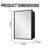Rectangle Iron Medicine Cabinet With Mirror-939734228