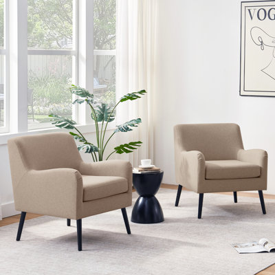 27"W Polyester Upholstered Accent Chair(Set Of 2)