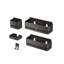 Set of 4 Bathroom Shower Caddy, No Drill Shower Shelves Grey Wall-Mounted shelf with Soap Dish and Toothbrush Holder