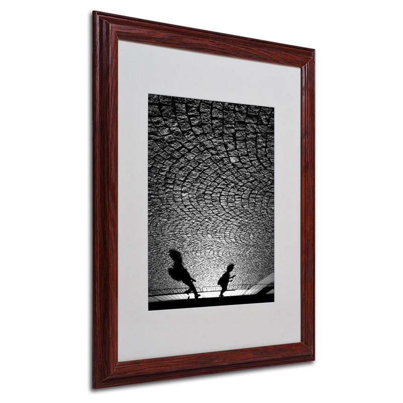 Abstract Contemporary Framed Canvas Art, 14" x 11"