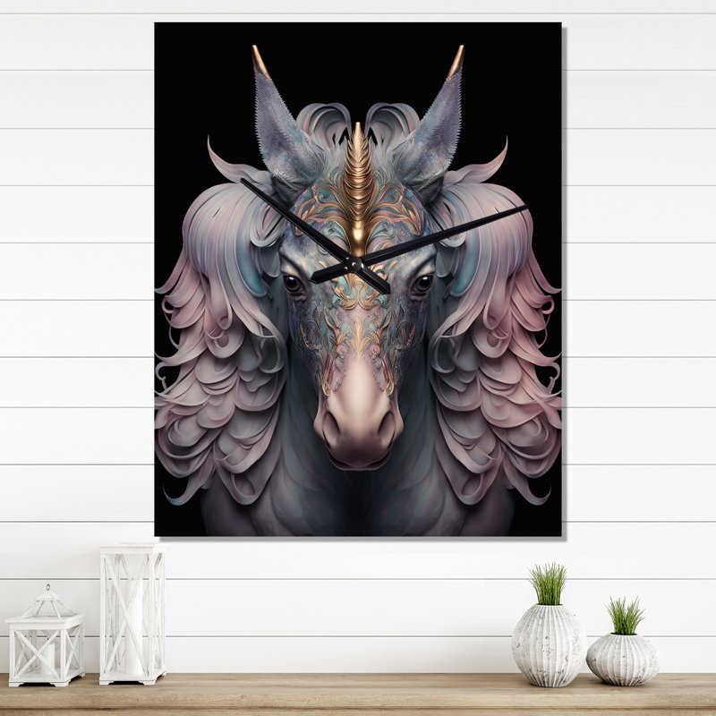 Horloge murale en aluminium Jennabel, H 32 po x l 16 po x P 1 po