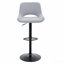 Modern Swivel Adjustable Bar Stools Set - 2 Pack, Light Grey Linen Fabric, Holds Up to 250 lbs