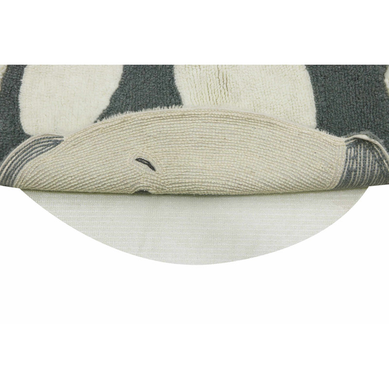 Astromouse Dreams Round Blue Wool Nursery Rug