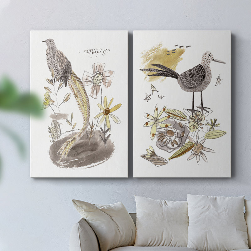 «Glowing Garden at Dusk» - Toile tendue avec châssis de qualité supérieure - Prêt à être accroché