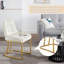 Aunna 49cm H Velvet Upholstered Metal Upholstered Back Cantilever Chair-11042583-35588226