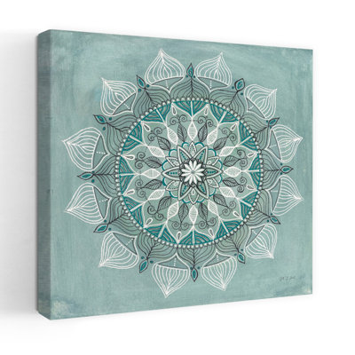 Mandala du désert, art floral vert