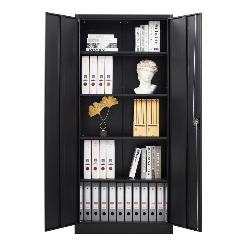 31.5'' Wide 5 - Shelf Storage Cabinet, Black