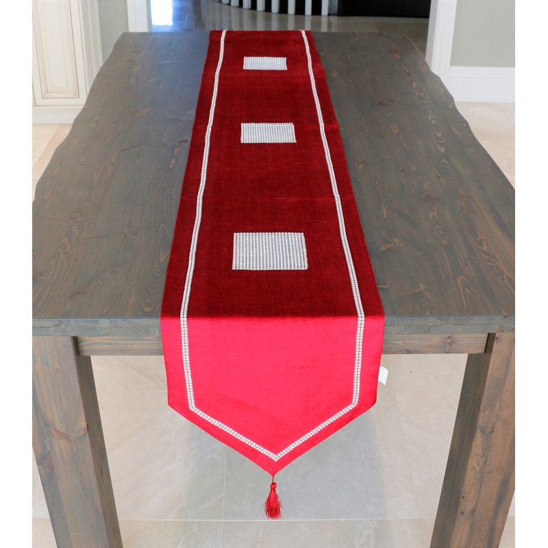Chemin de table Dysart, 13 po x 54 po, Bourgogne