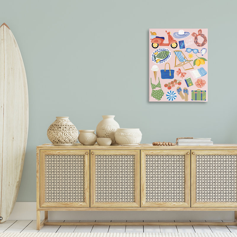  Art mural sur toile, "Méditerranée côte" par Arrolynn Weiderhold, H 30 po x l 24 po