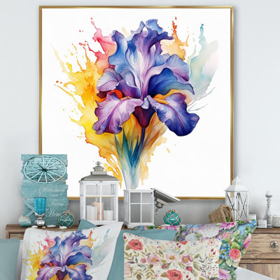 Impressions d'iris mauve et gris I