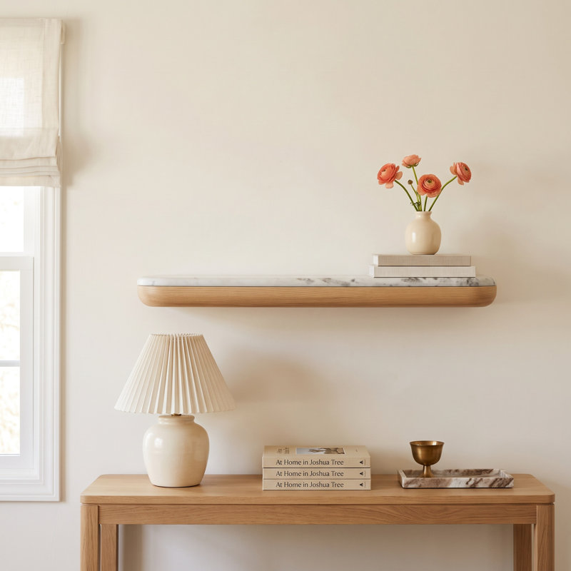 Alarice Wall Shelve-Large, 2.5" H x 24" W x 6" D, Calm Nature
