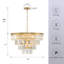 Lustre en cristal 23 po de luxe 23 lumières 