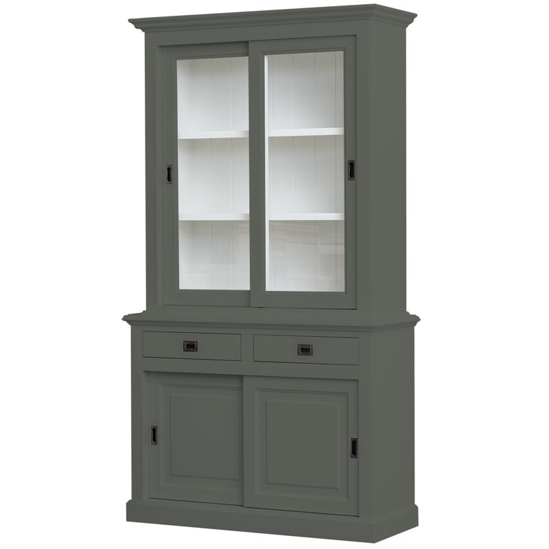 Analin Display Cabinet, Steel Grey