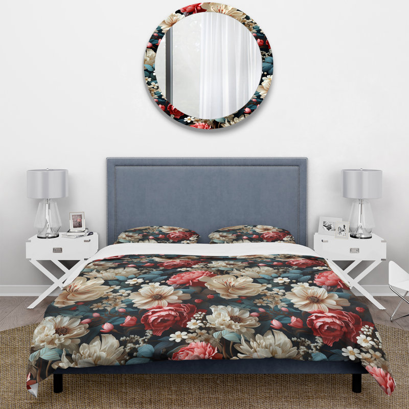 Boho Victorian Fusion Victorian Pattern XI - Ensemble de housse de couette à motif floral