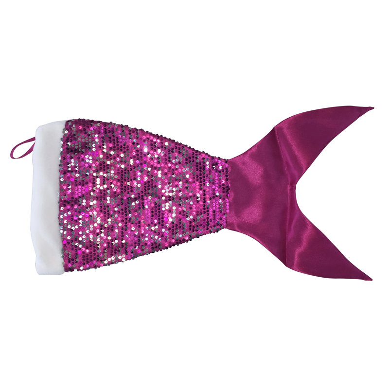 Chaussette de Noël sirène, Rose