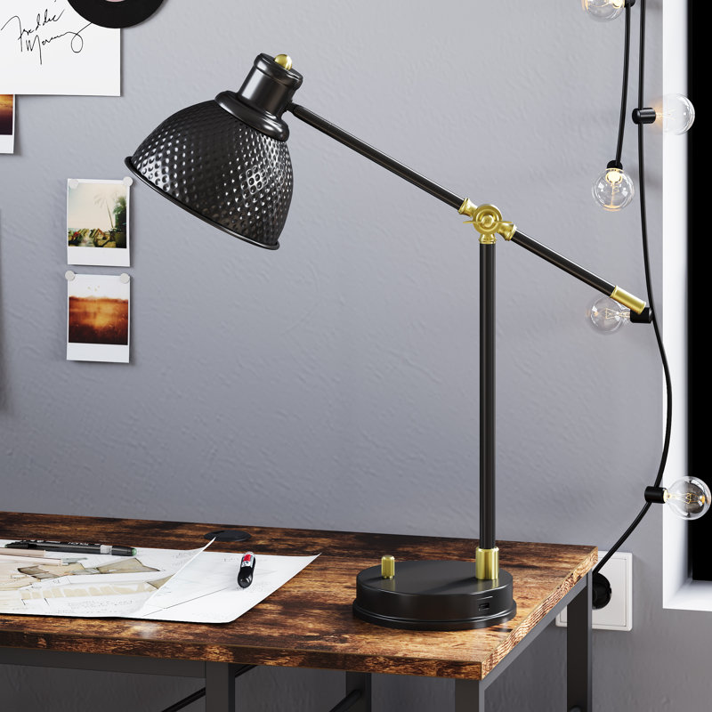 Lampe de bureau USB réglable en métal Annice
