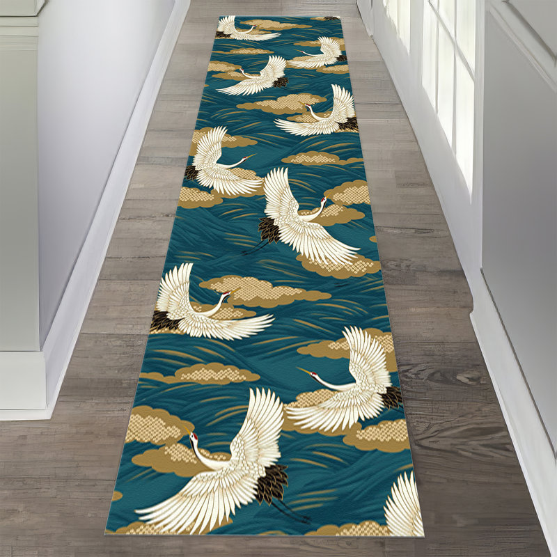 Tapis à imprimé doux non tissé Scenic, Tapis de couloir 2 pi 8 po x 6 pi 7 po