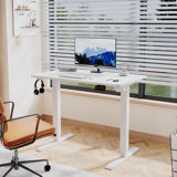 Hieronymus Electric Adjustable T-Shape Standing Desk Home Desk With Backpack Hook And Memory Smart Pannel