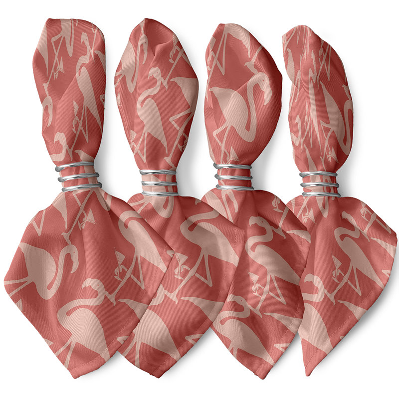 Ensemble de serviettes 4 pièces Josefien Flamingo Martini, Corail