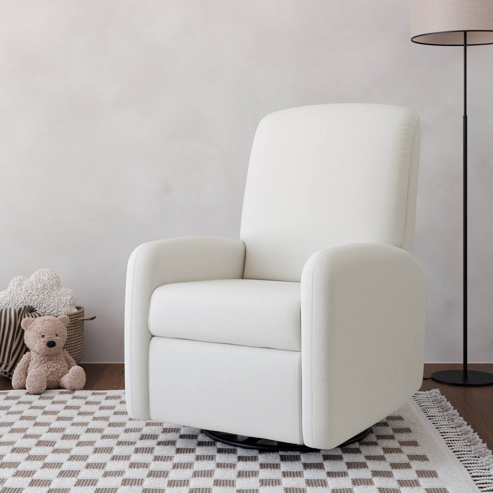 Bellwood Power Recliner Swivel Glider, Ivory Basketweave