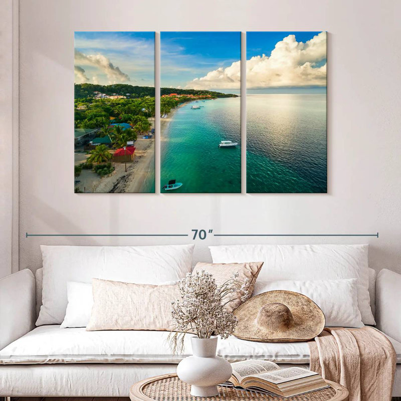 Plage tropicale Gillard Roatan, H 32 po x l 50 po
