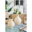 Vase décoratif en verre D8x11 ", beige