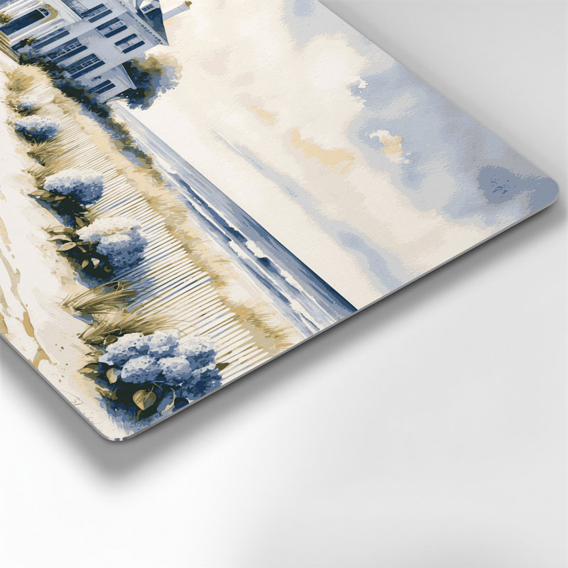 Art mural en métal beige Coastal Hamptons Elite, H 12 po x l 18 po