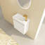 Meuble-lavabo mural flottant de 20 po avec lavabo en résine et porte d'armoire à fermeture en douceur-125514724