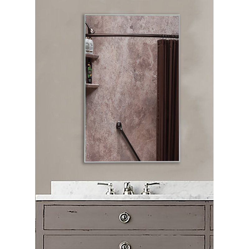 Derosier Metal Flat Wall Mirror, 33.25" H x 27.25" W