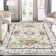 Oriental Machine Washable Area Rug with Rubber Backing for Living Room Non-Slip Indoor Carpet Low-Pile Rug for Bedroom Dining Room Hallway Kitchen Office Playroom Nursery