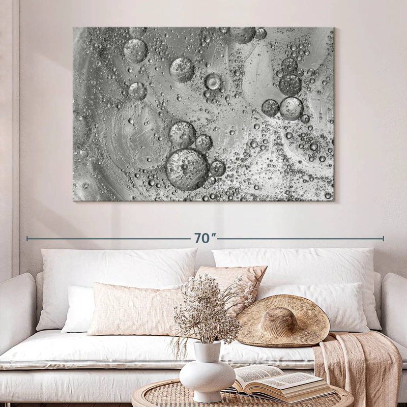 Water Droplets Silver Abstract