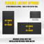 Slatwall Panel 8' X 4' Black Pvc Garage Organizing System With 30Pcs Accessories Set-1288189017